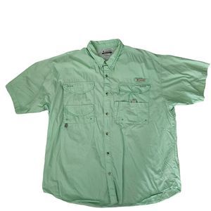 Columbia Men's Short Sleeve Button-Down Shirt Mint